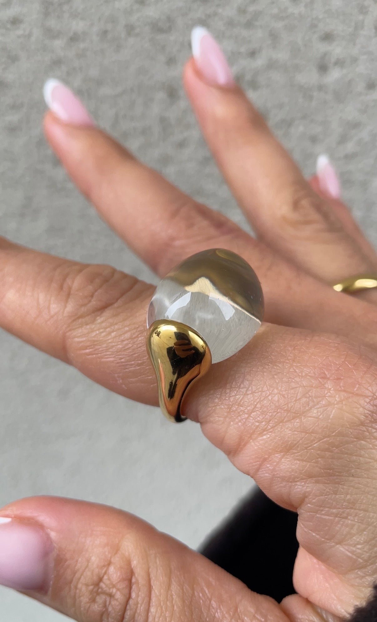 Crystal clear ring