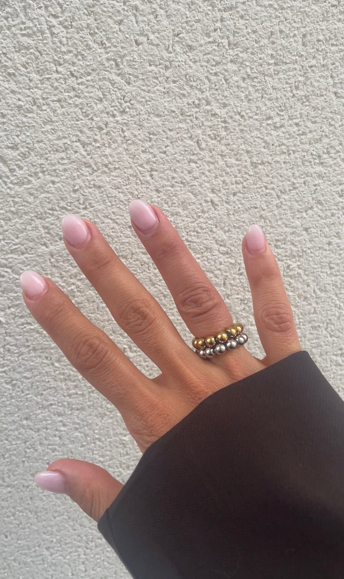 Metal pearl ring