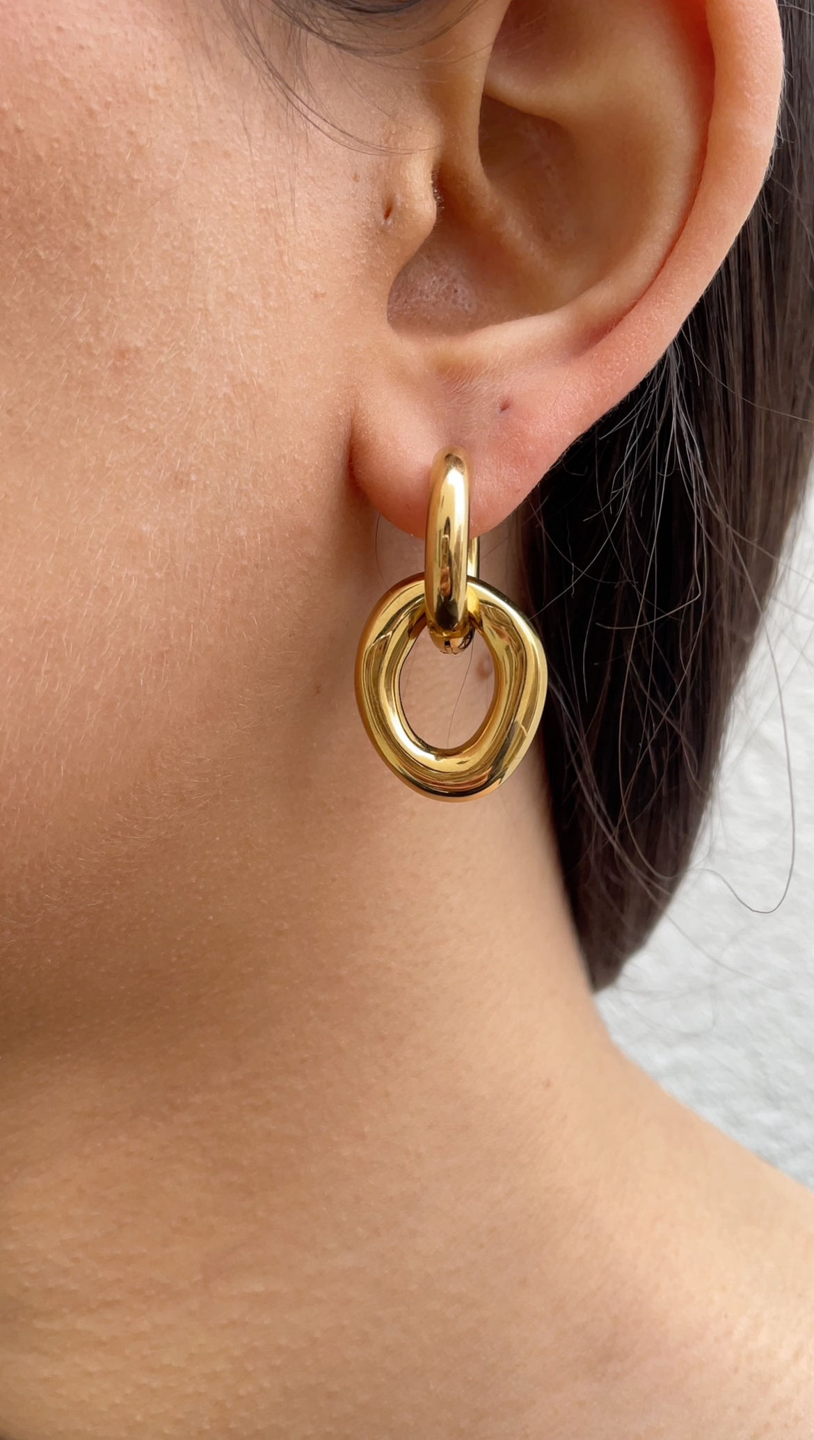 Oval x Hoops earrings