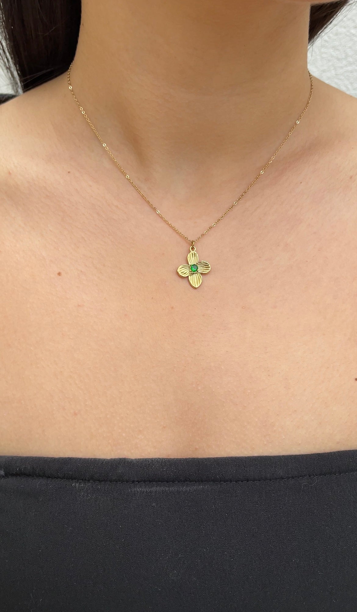 Green Flower necklace