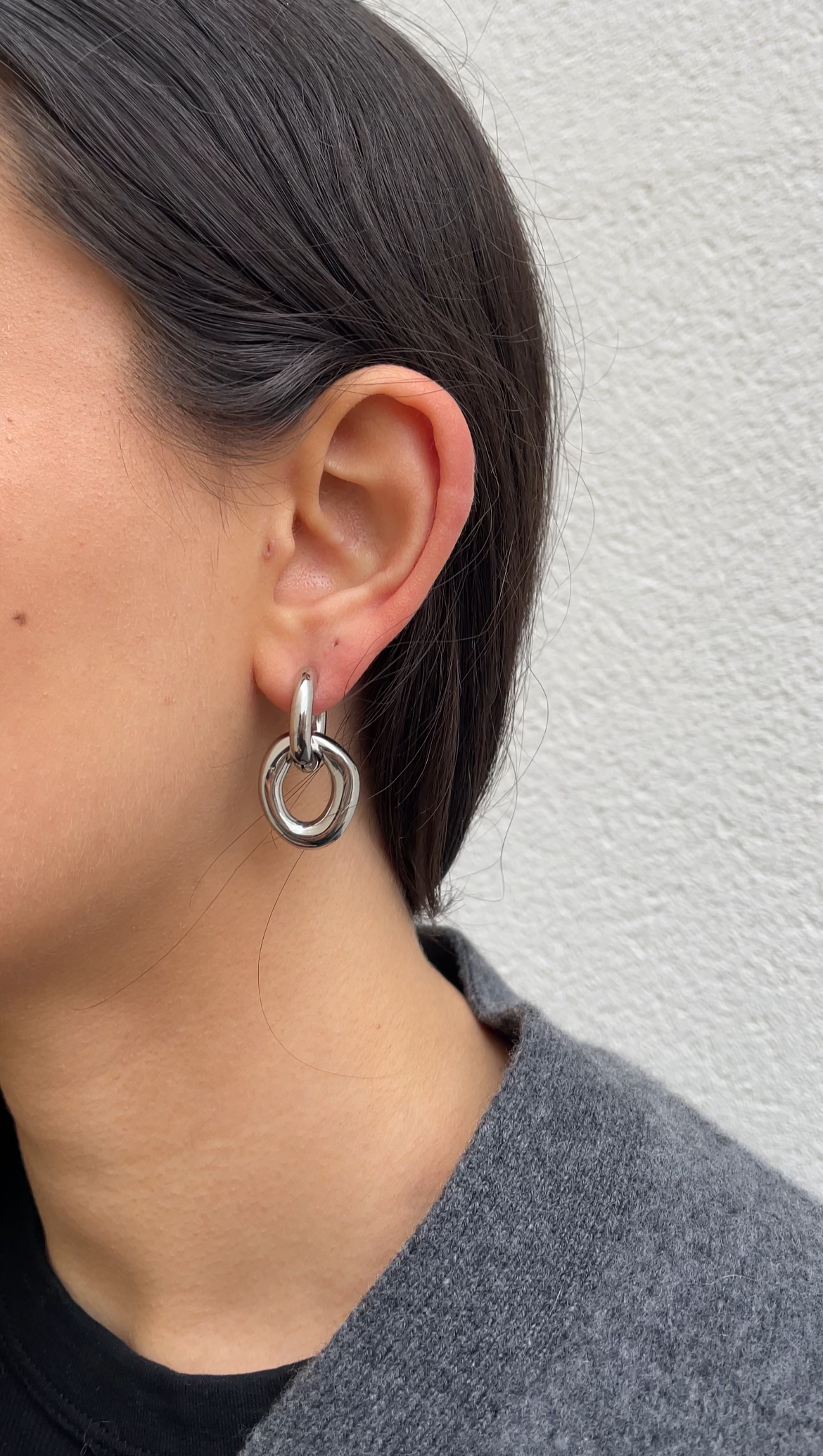 Oval x Hoops earrings