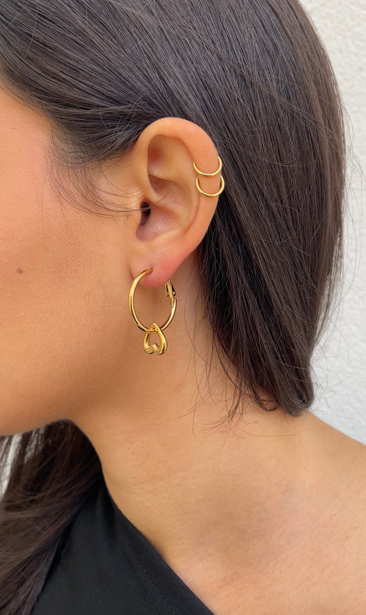 Hailey x heart earrings
