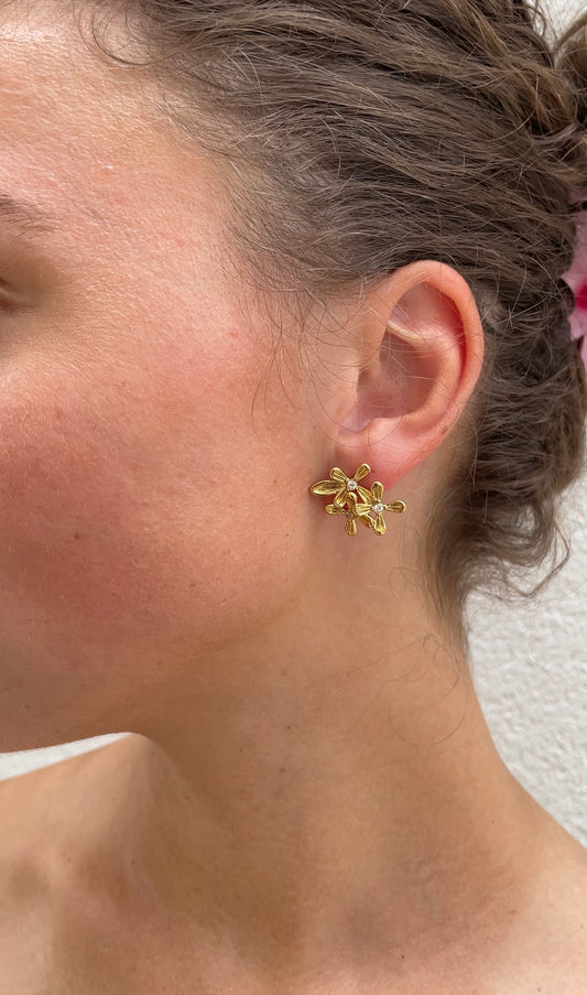 Trio flower earrings