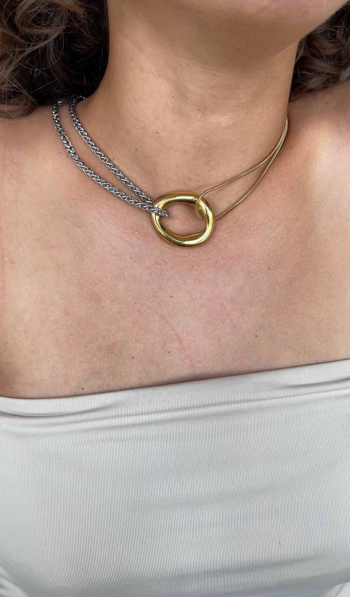 Circular Combined necklace