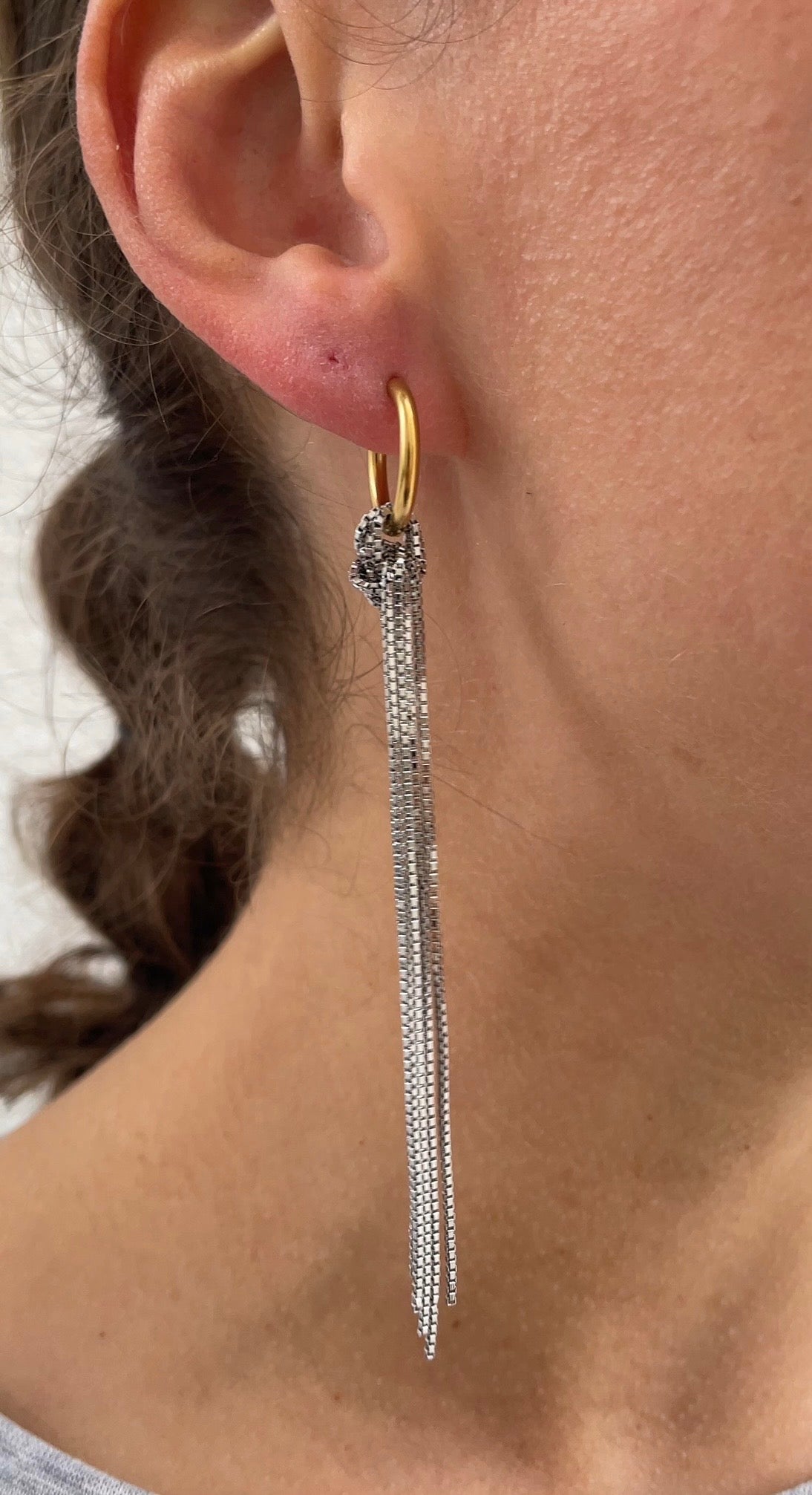 Knot x hoops earrings