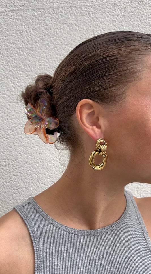 Huge knot earrings