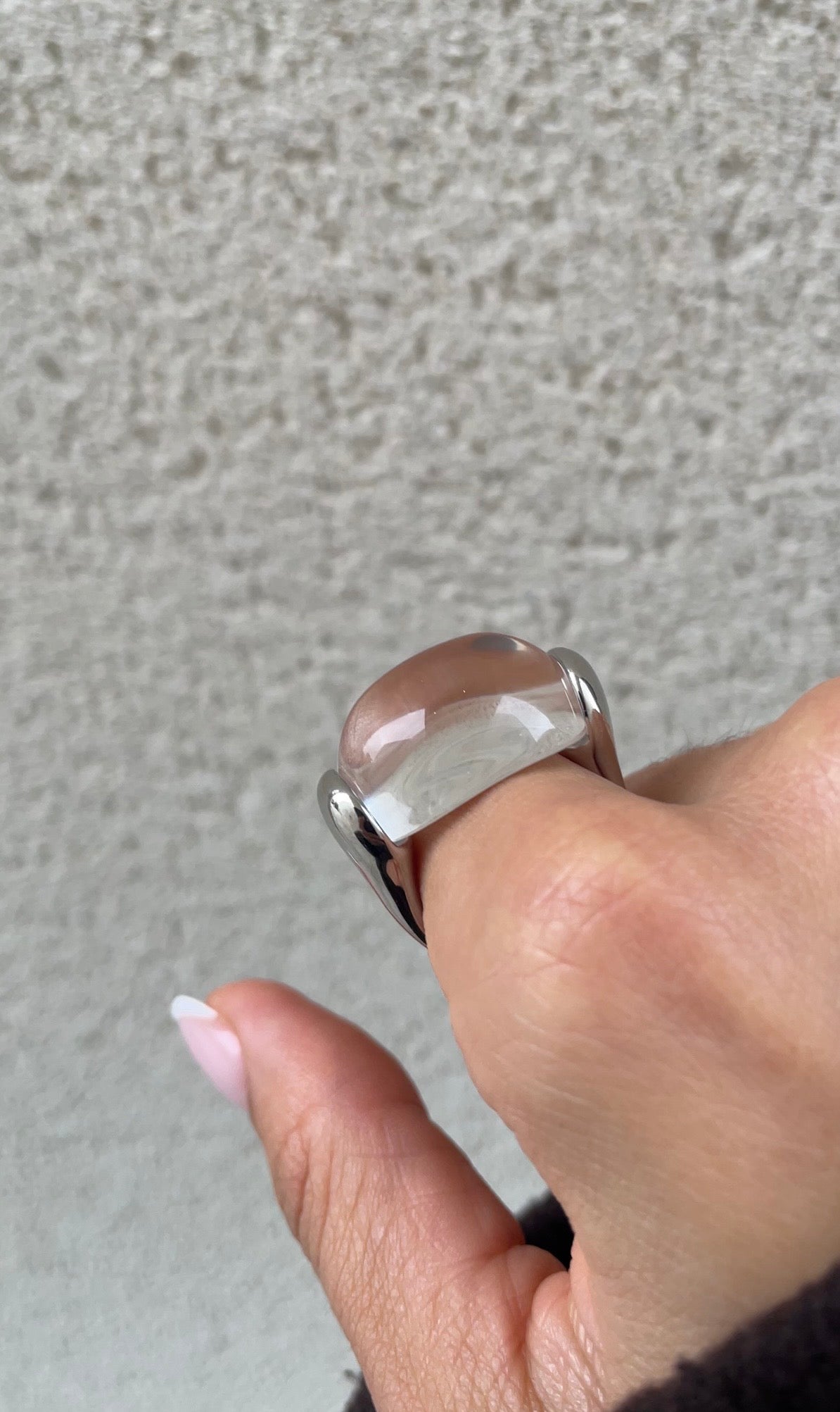 Crystal clear ring