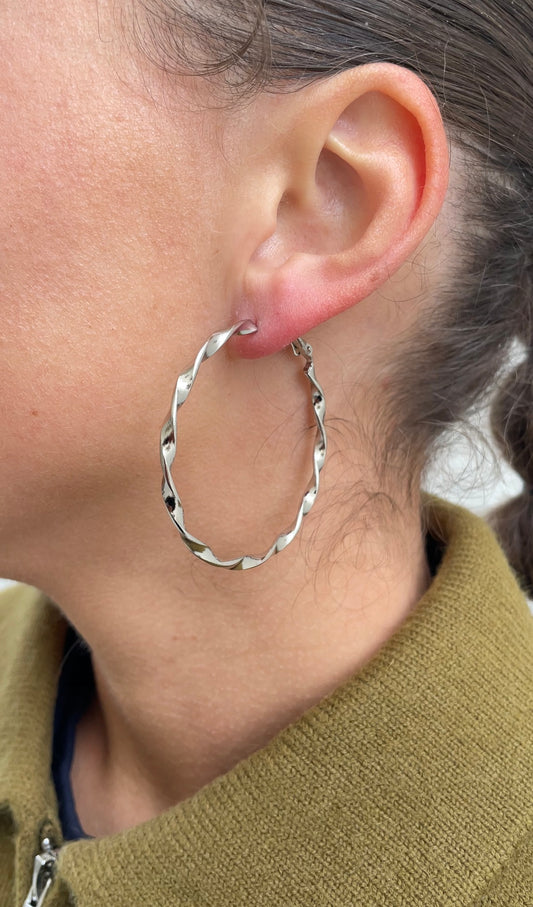 Thin braided hoops