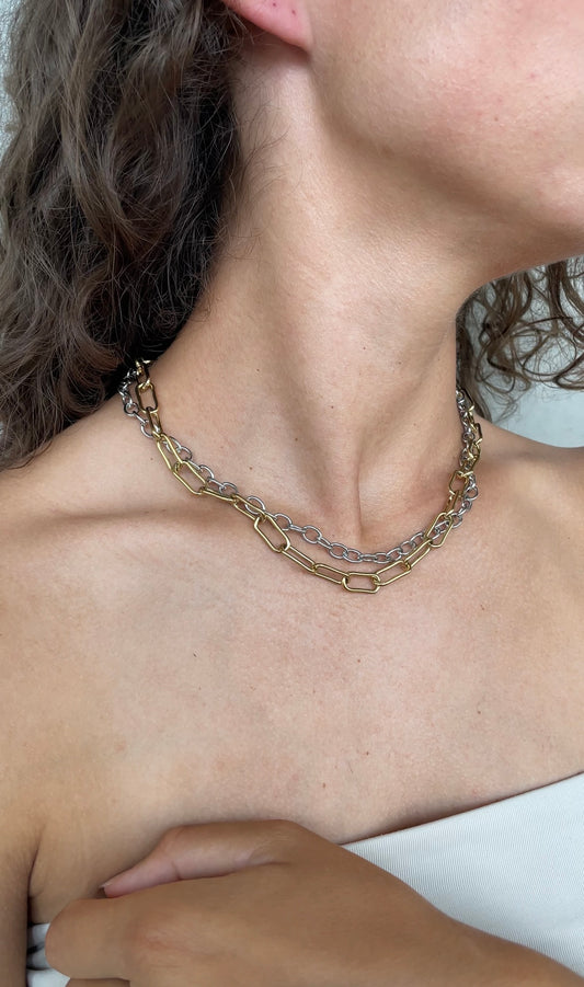 Double chain necklace