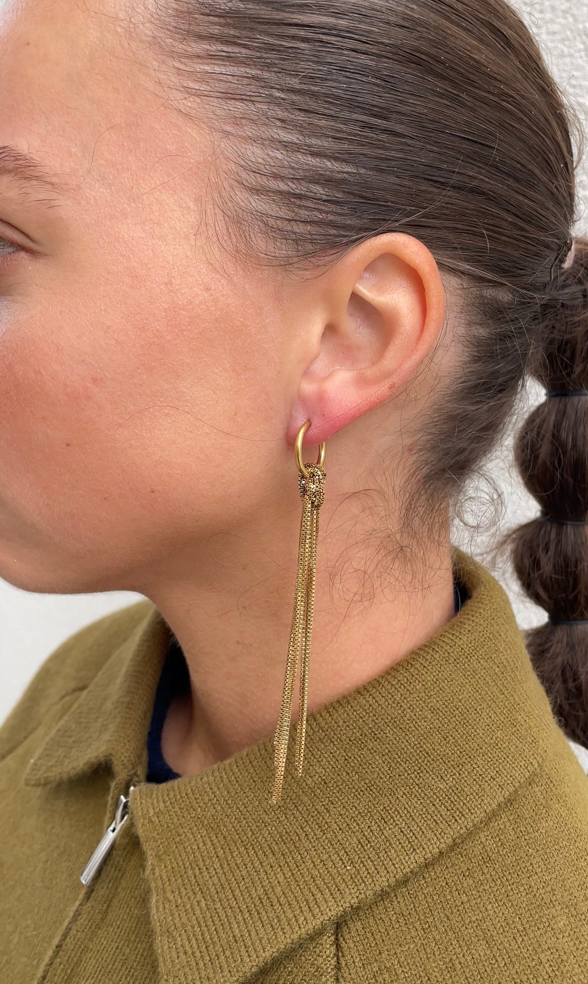 Knot x hoops earrings