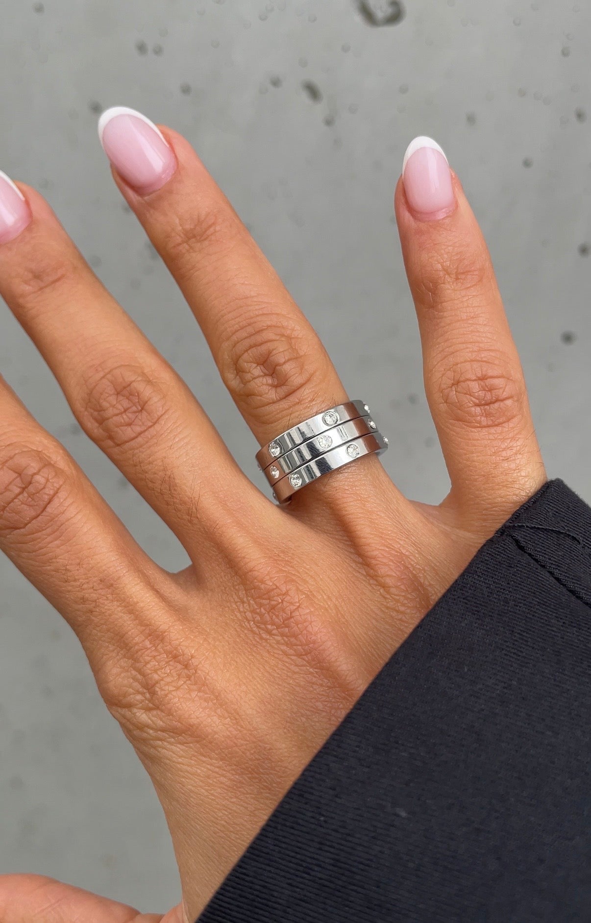 Triple gems ring