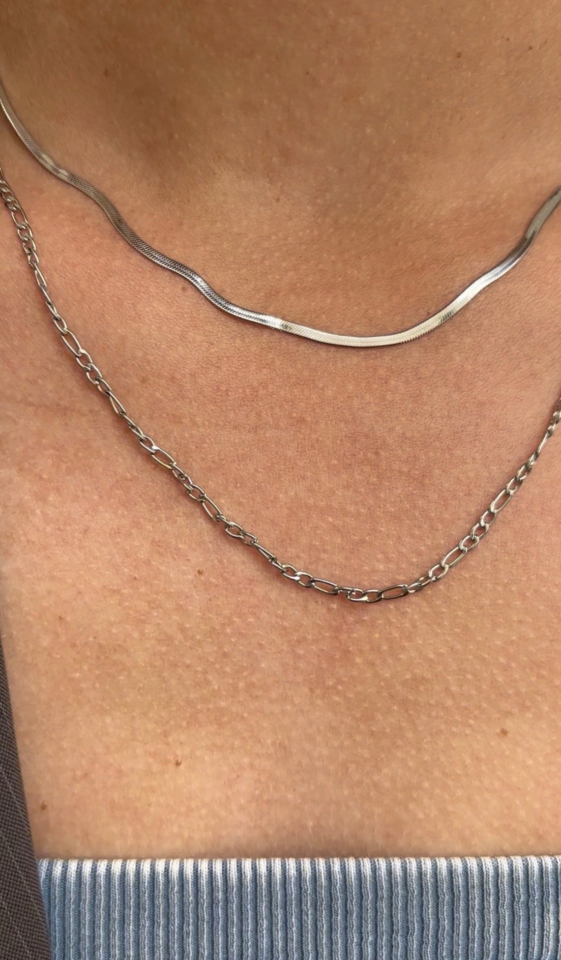 Flat x maillon necklace