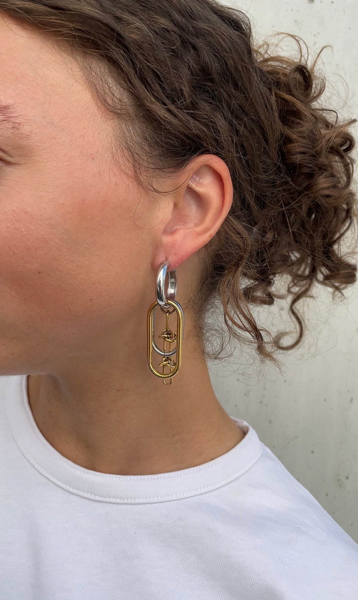 Asymmetric grunge earrings