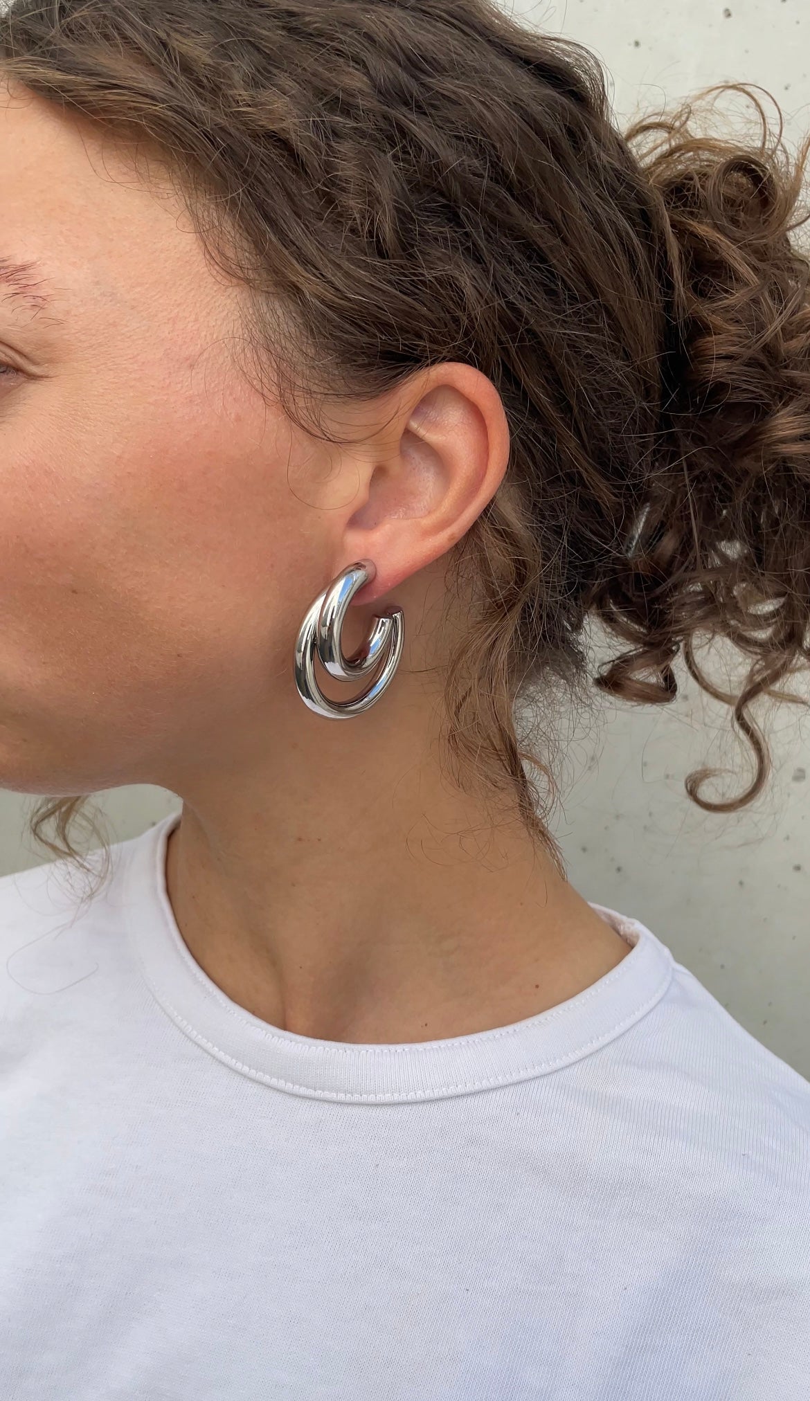 Duo illusion earrings