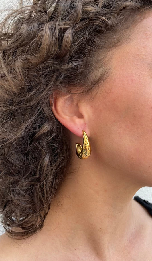 Textured parisian earrings