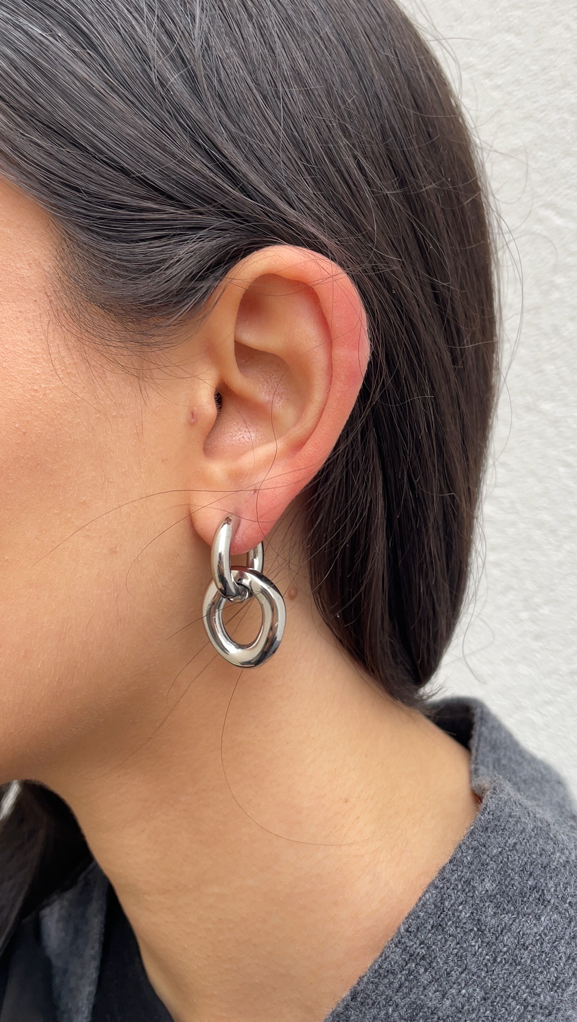 Oval x Hoops earrings