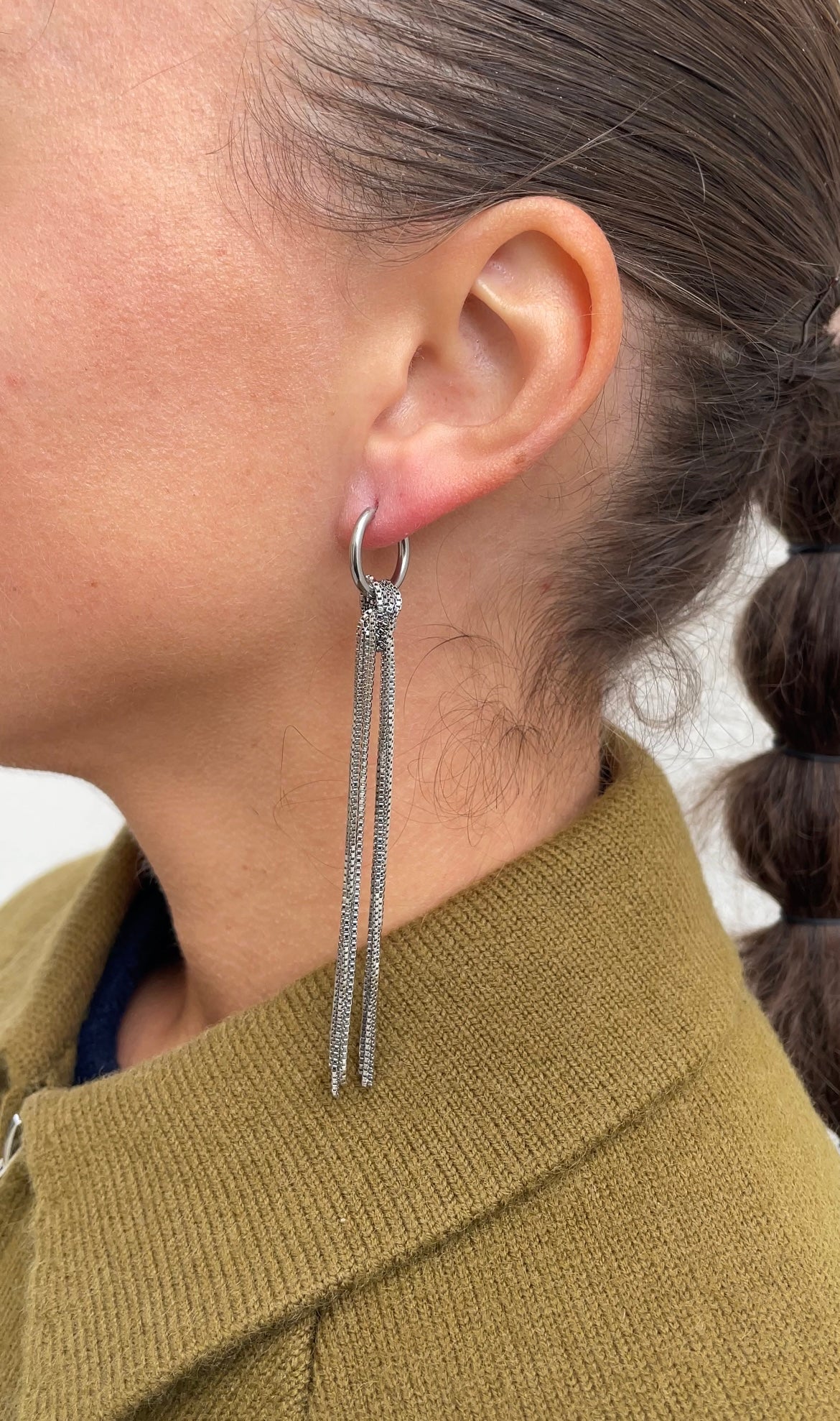 Knot x hoops earrings