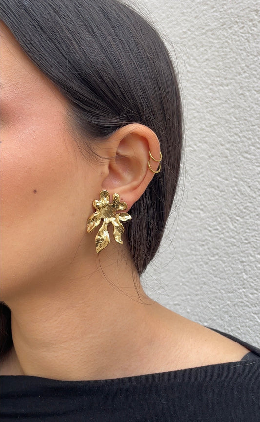 Textured Leaves earrings