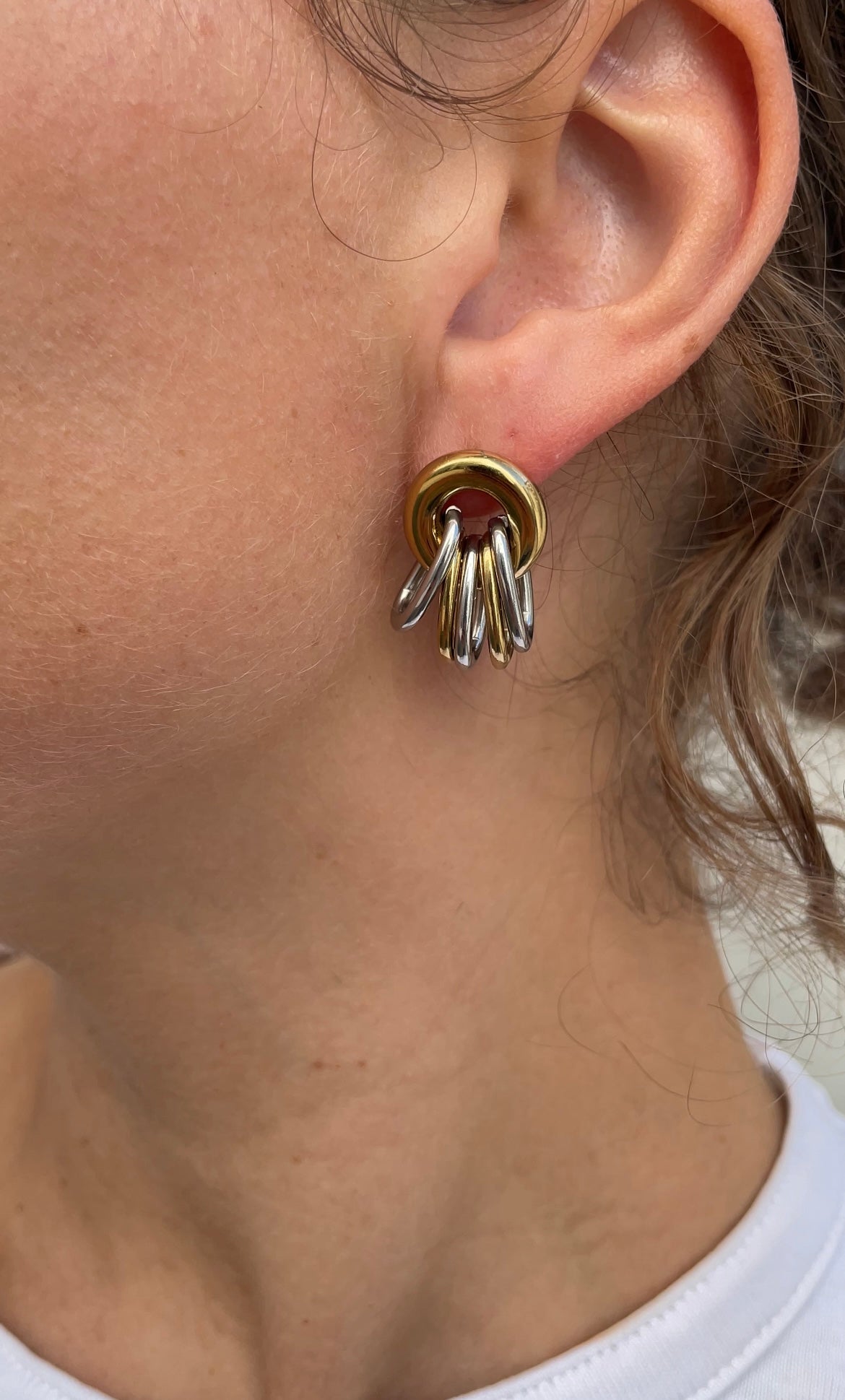 Bicolor earrings