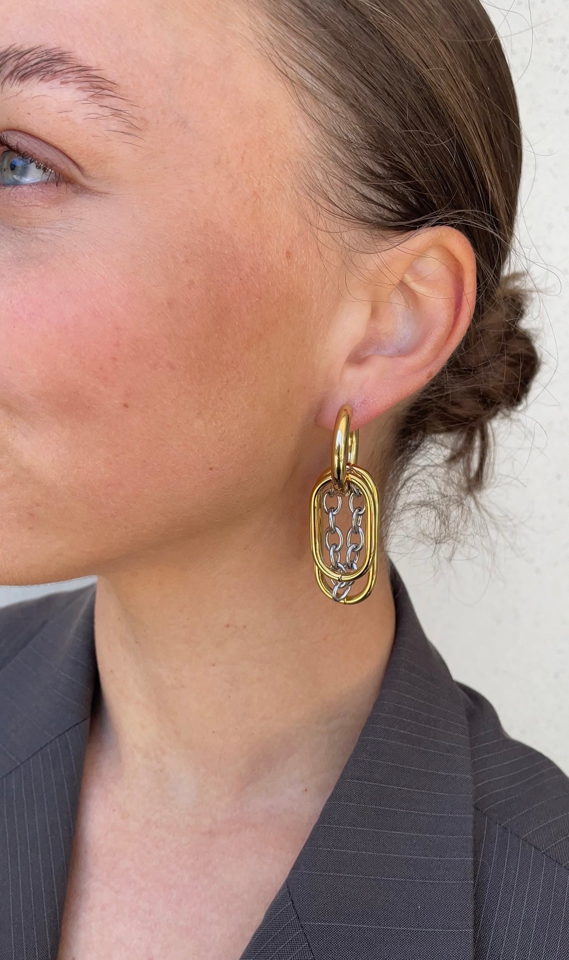 Asymmetric grunge earrings