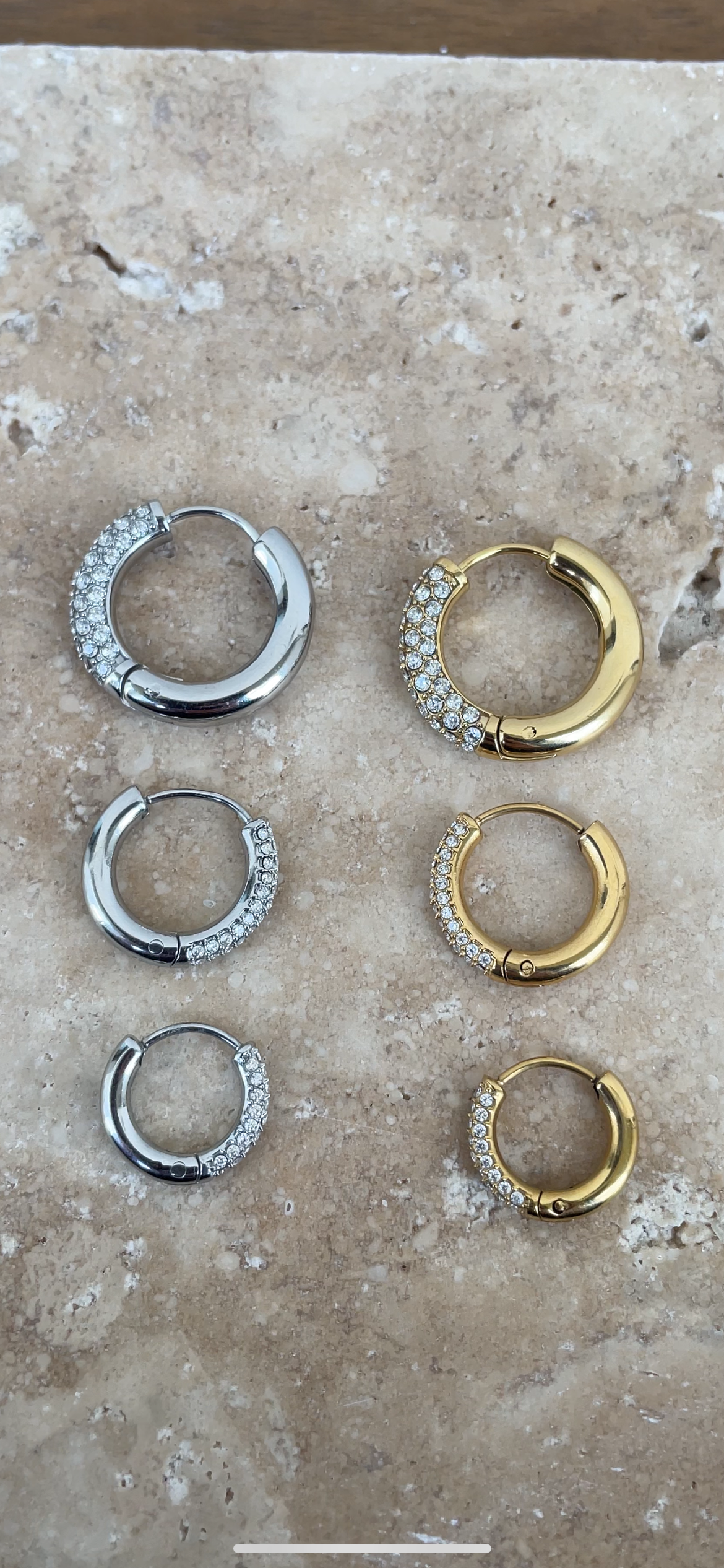 Timeless gems hoops