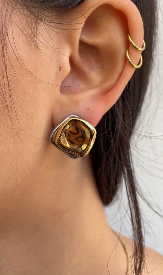 Double squared earrings