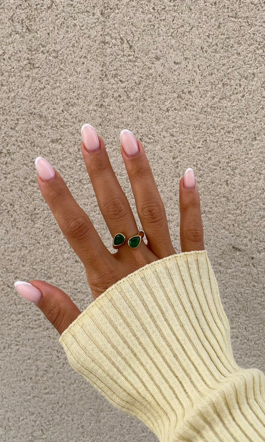 Green stones ring
