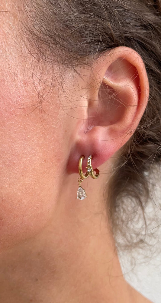Illusion gems earrings