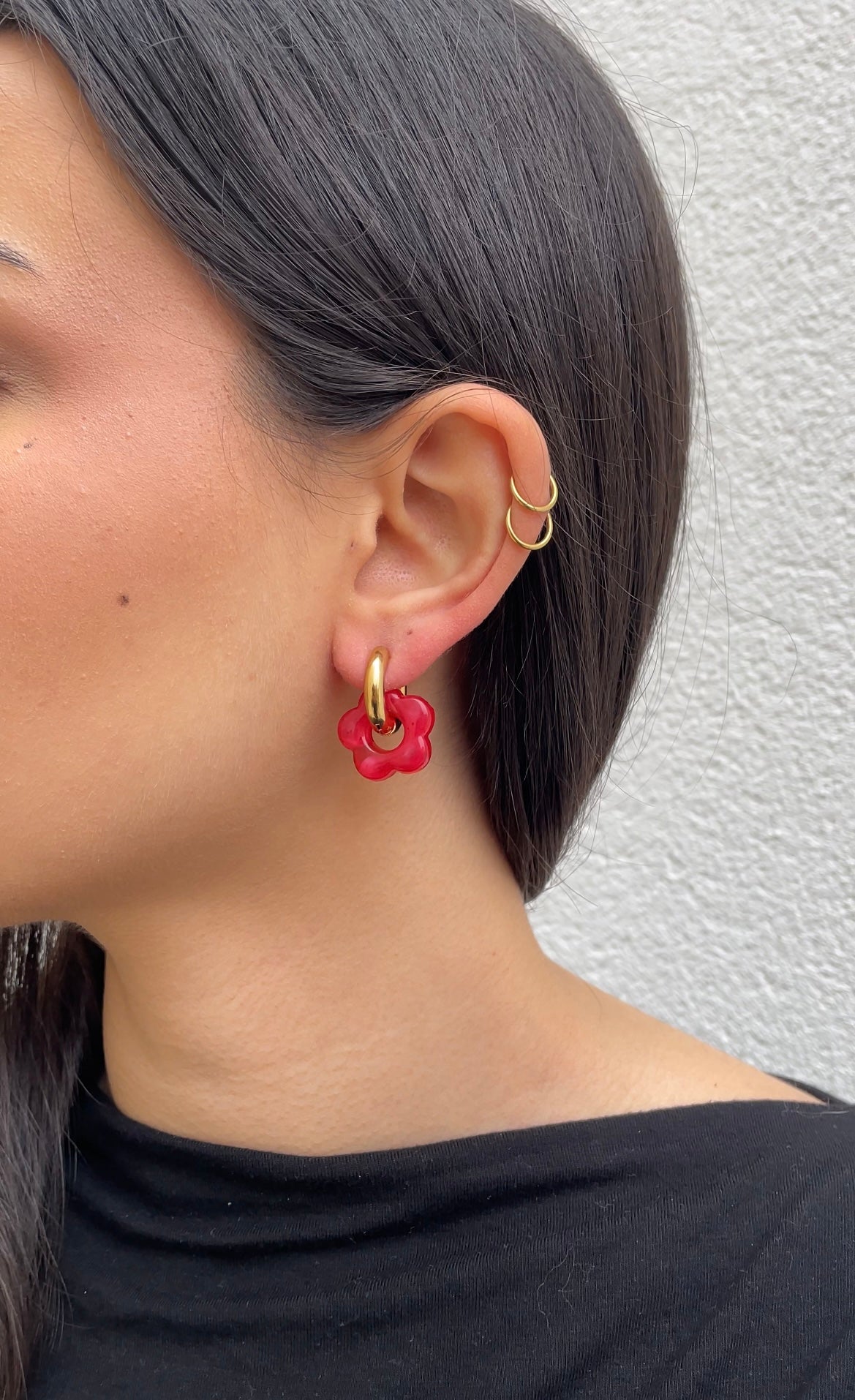 Colored Flower earrings