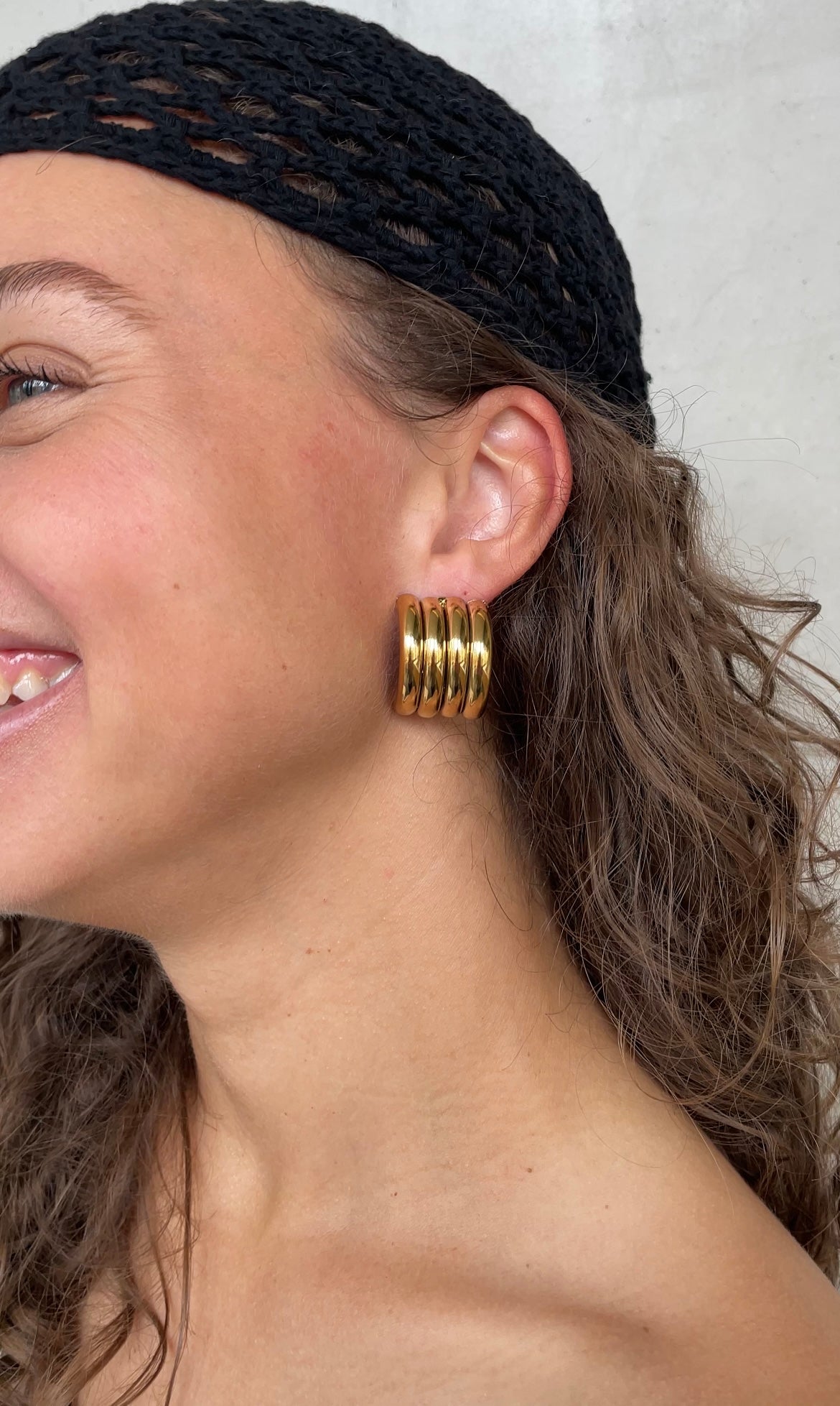 Huge illusion earrings