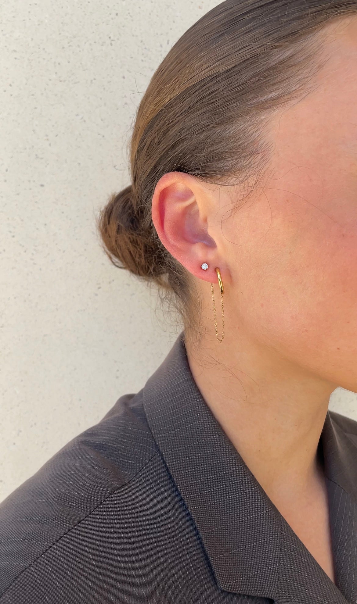Mono chain earring
