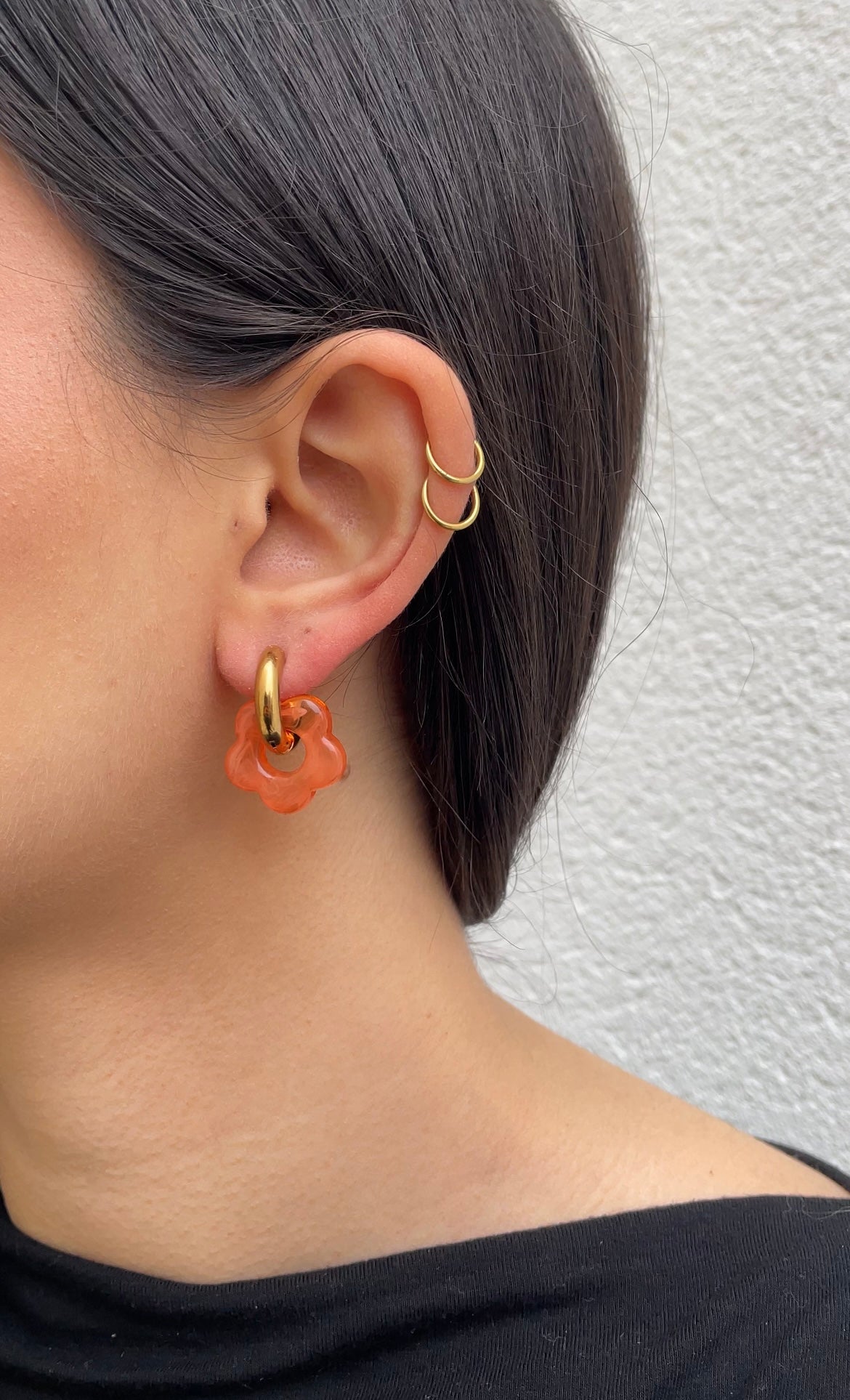 Colored Flower earrings