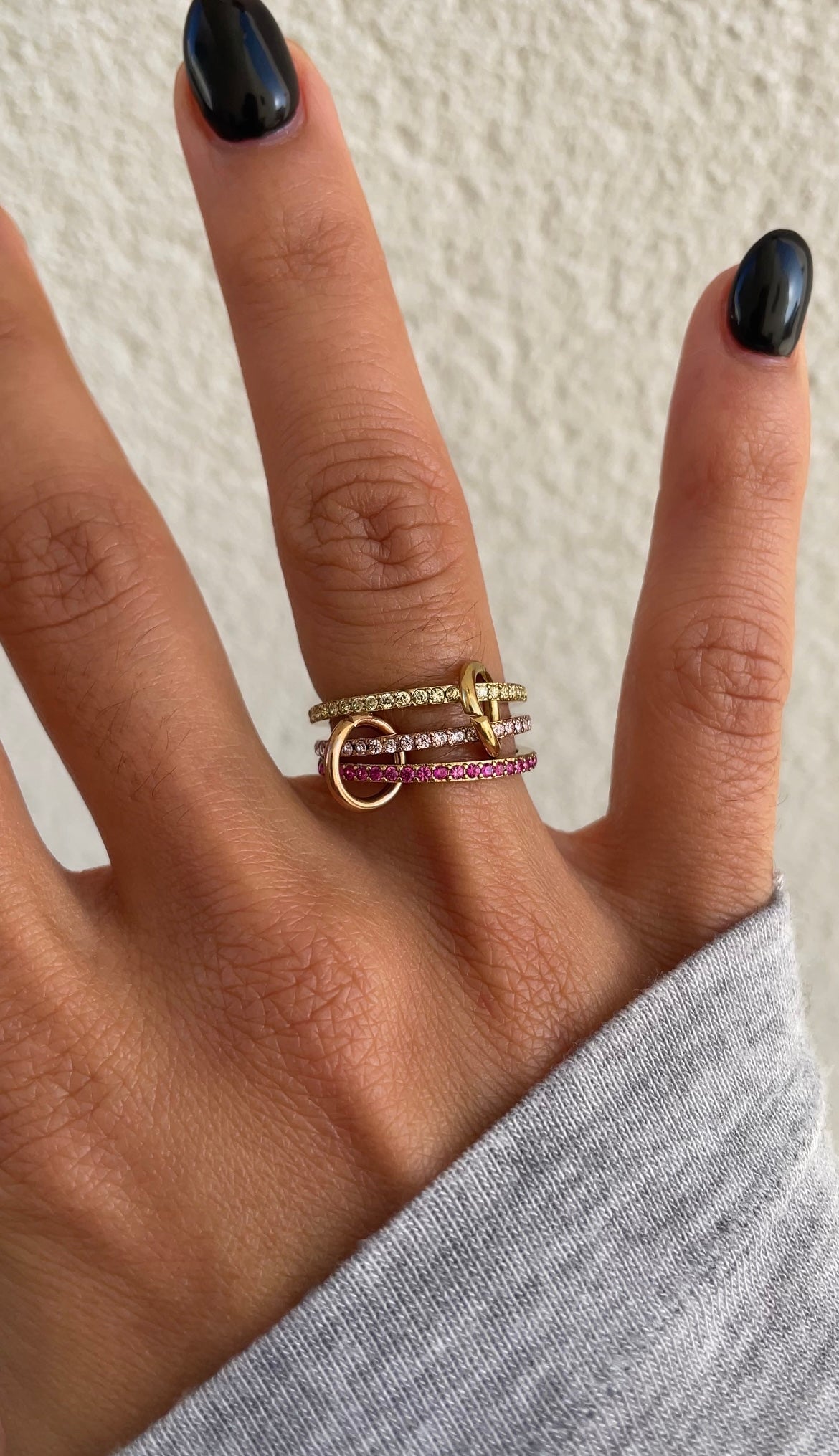 Colored couture ring