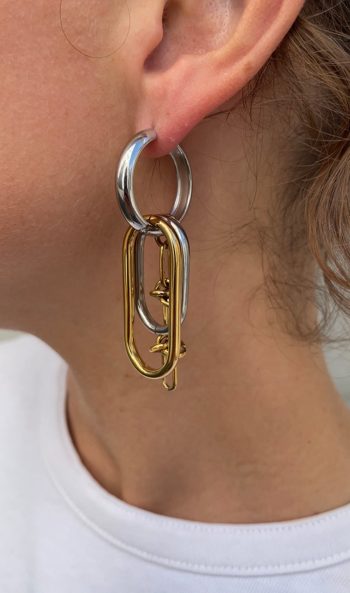 Asymmetric grunge earrings