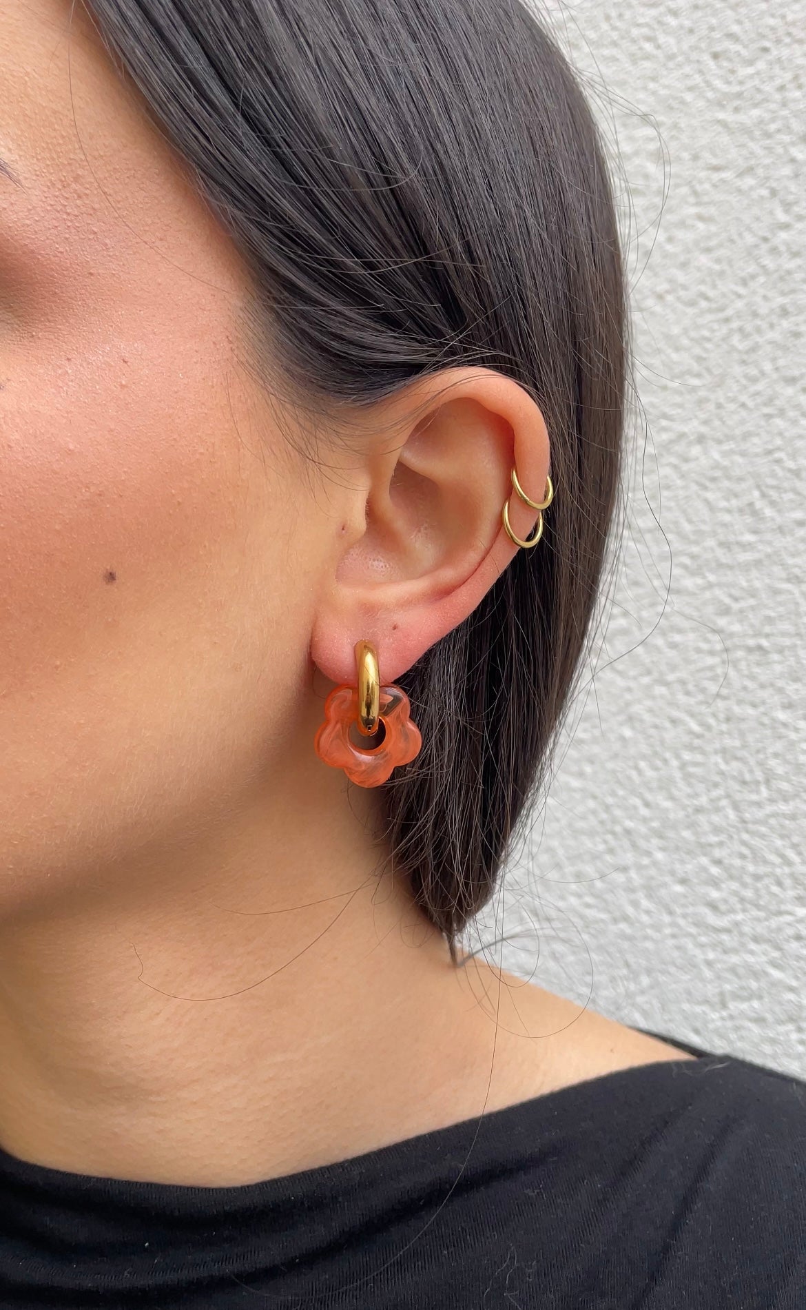 Colored Flower earrings