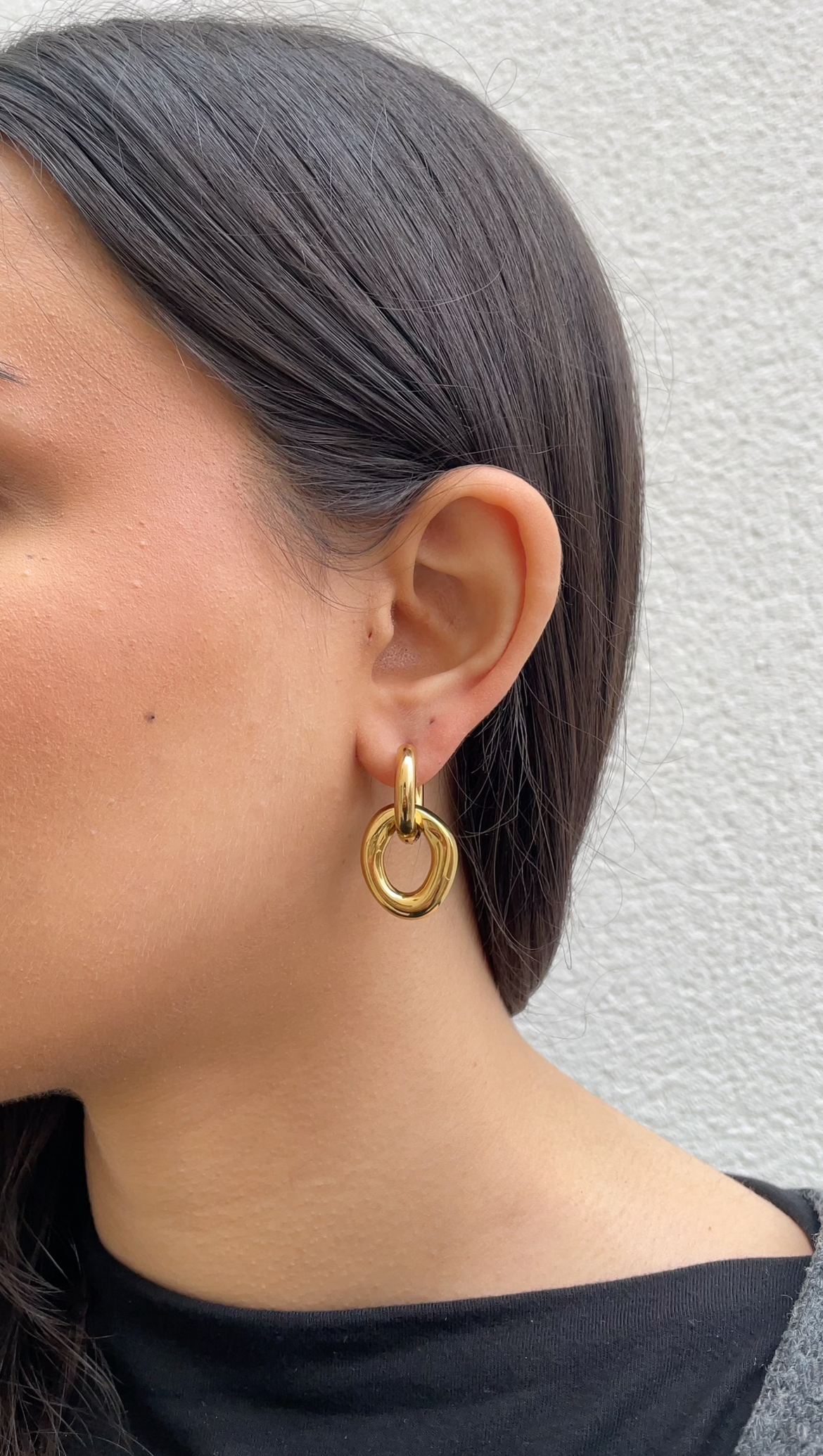 Oval x Hoops earrings