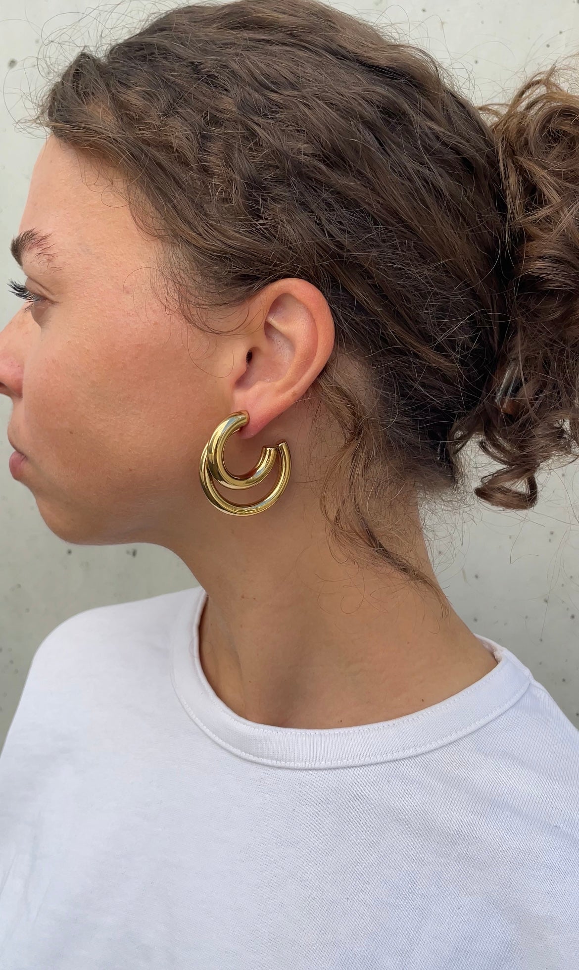 Duo illusion earrings