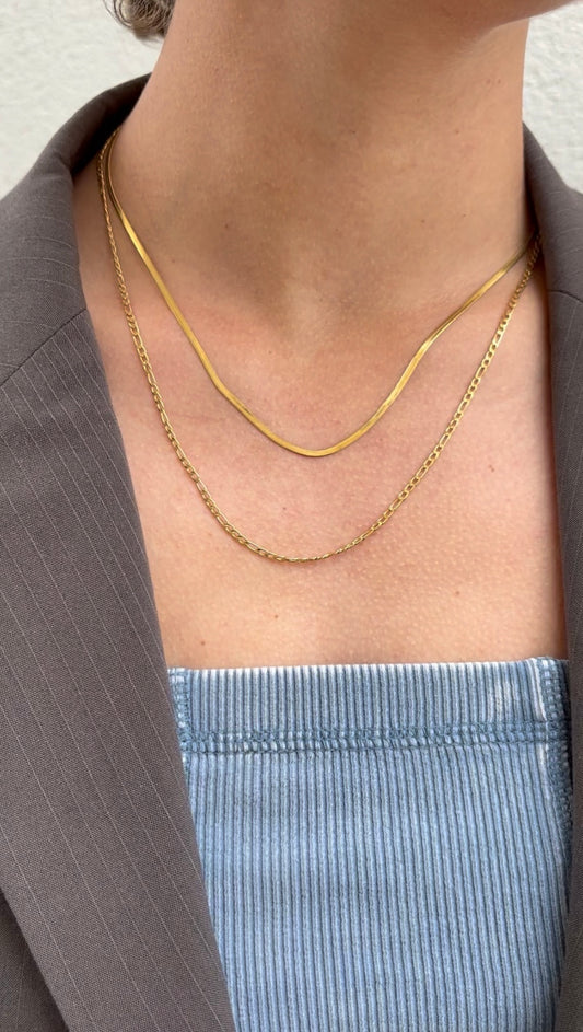Flat x maillon necklace