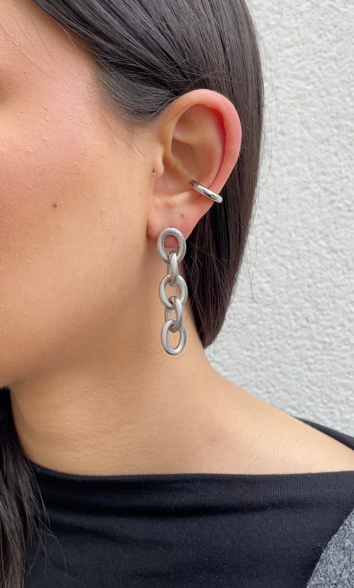 Long chain earrings