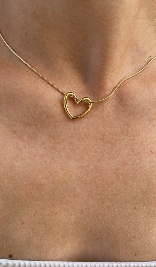 Embrace heart necklace