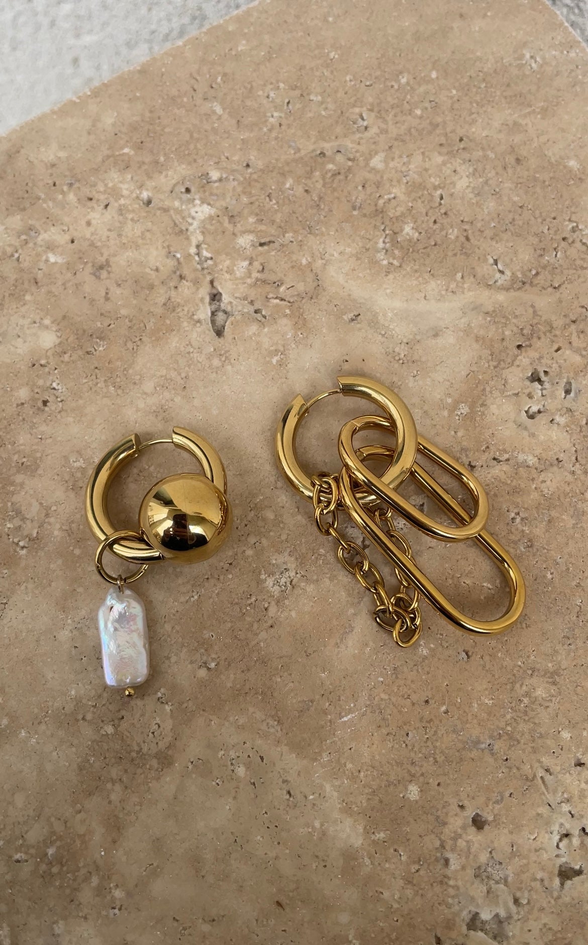 Asymmetric grunge earrings