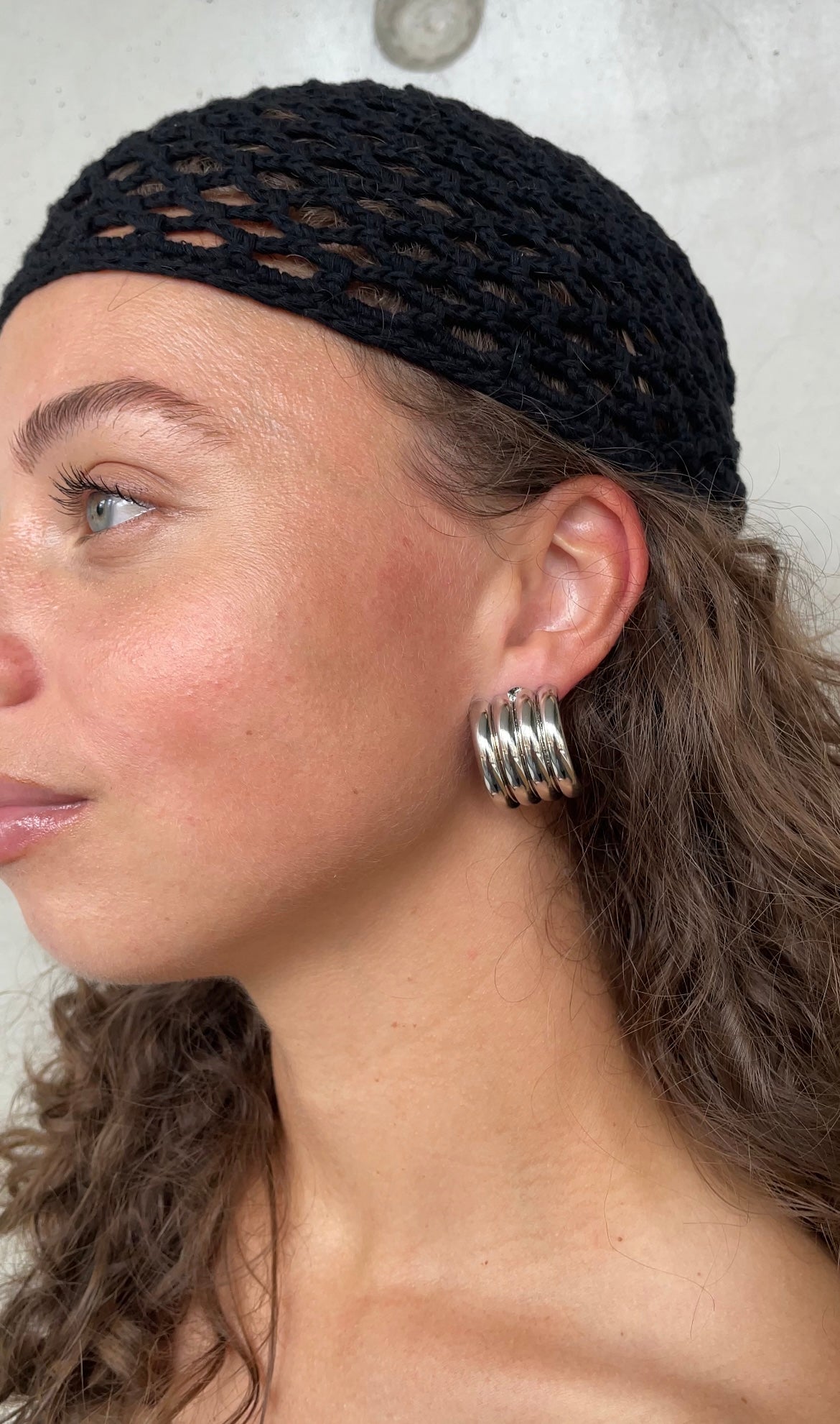 Huge illusion earrings