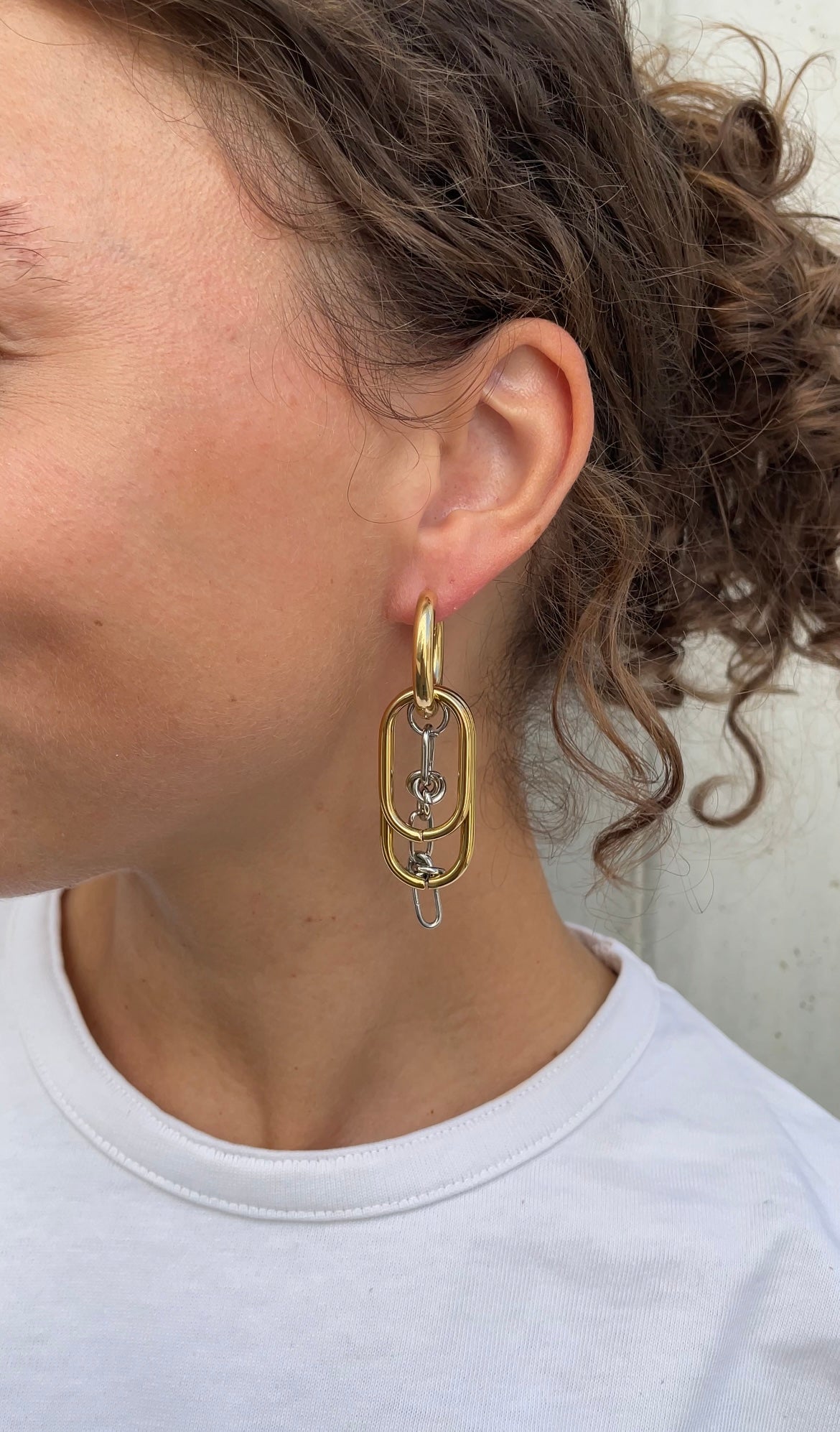 Asymmetric grunge earrings