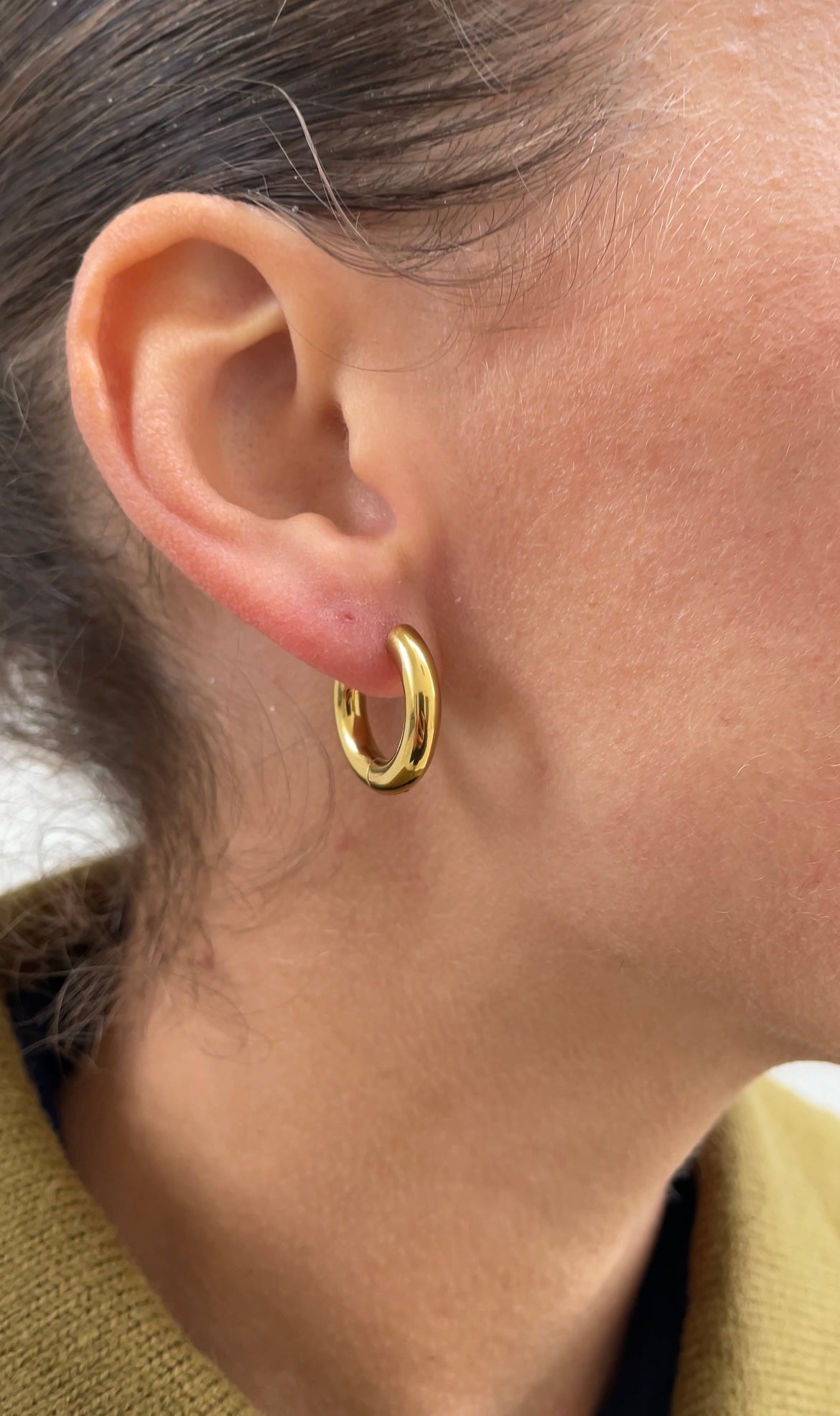 Round chain earrings