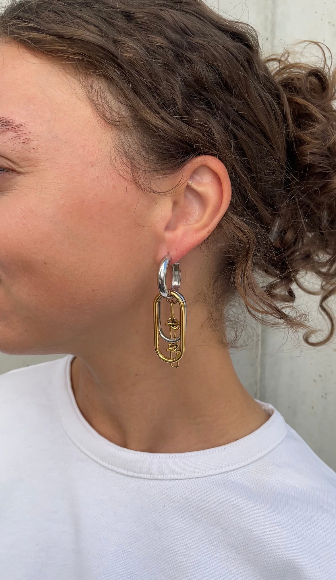 Asymmetric grunge earrings