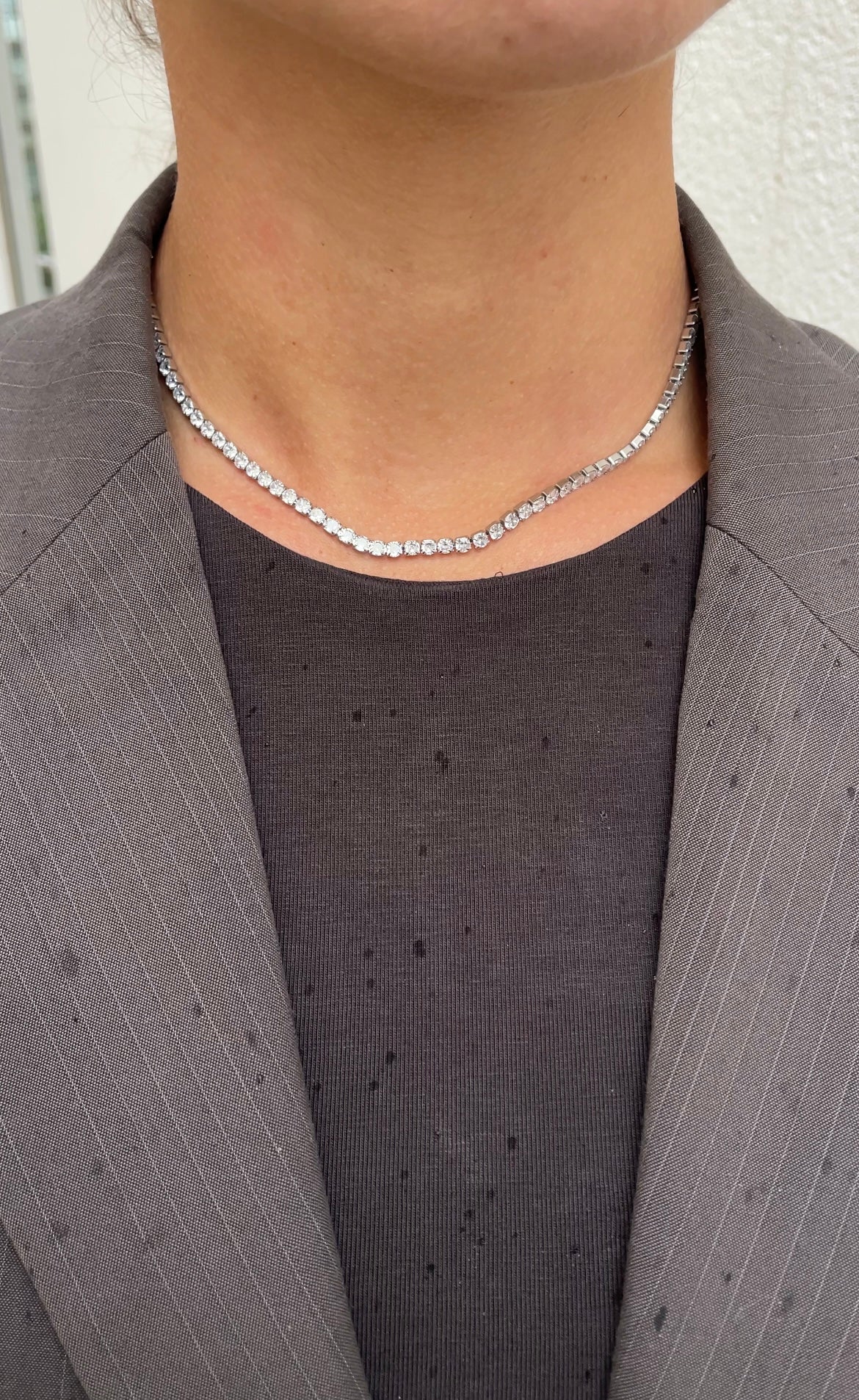 Thick gems necklace