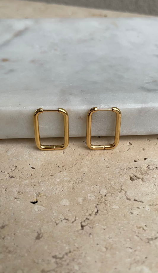 Thin rectangular earrings