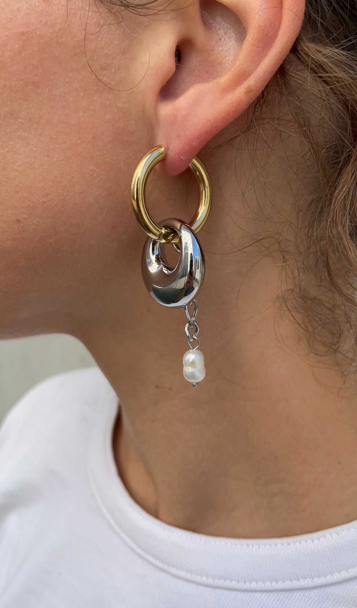 Asymmetric grunge earrings