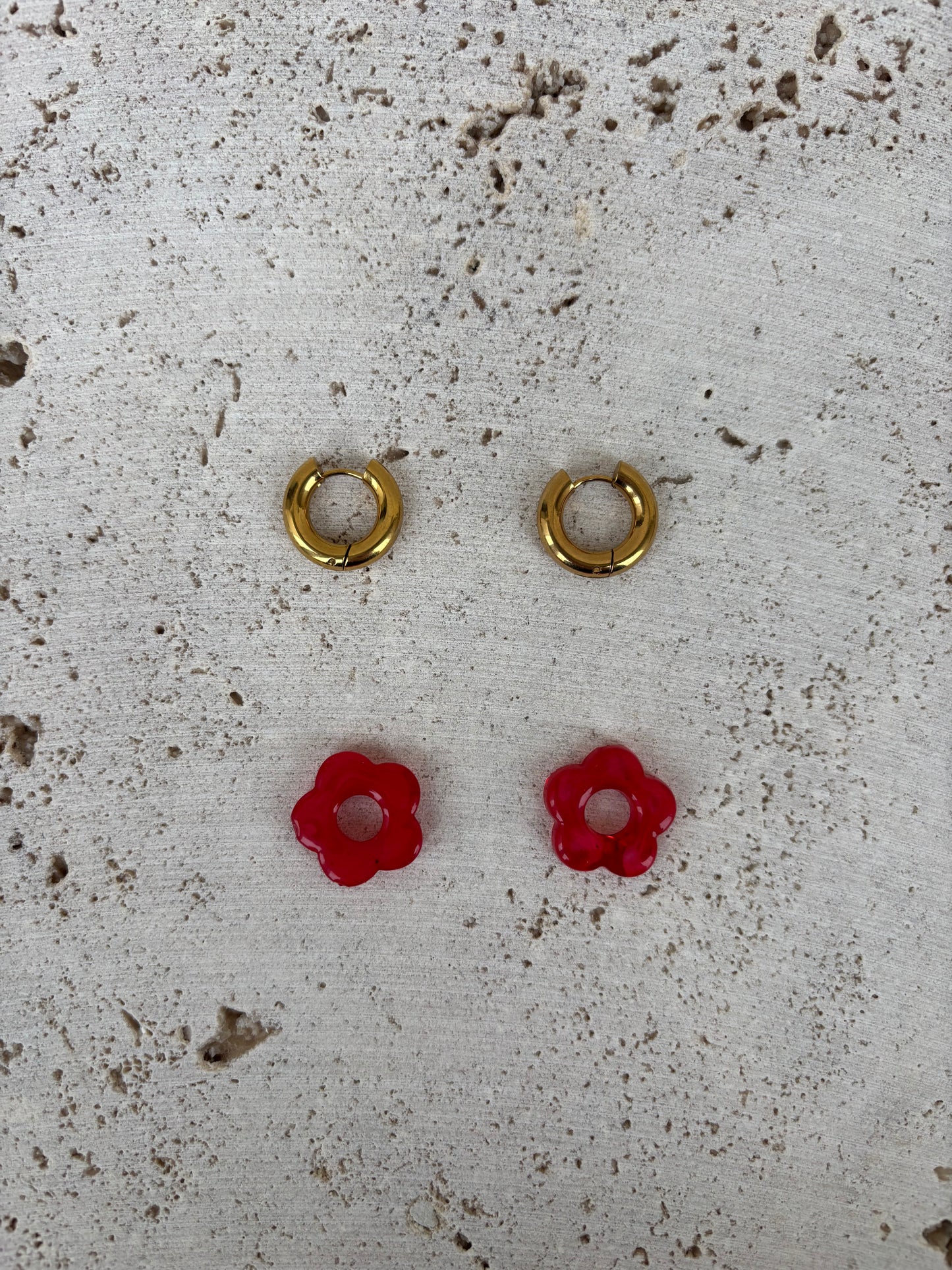 Colored Flower earrings