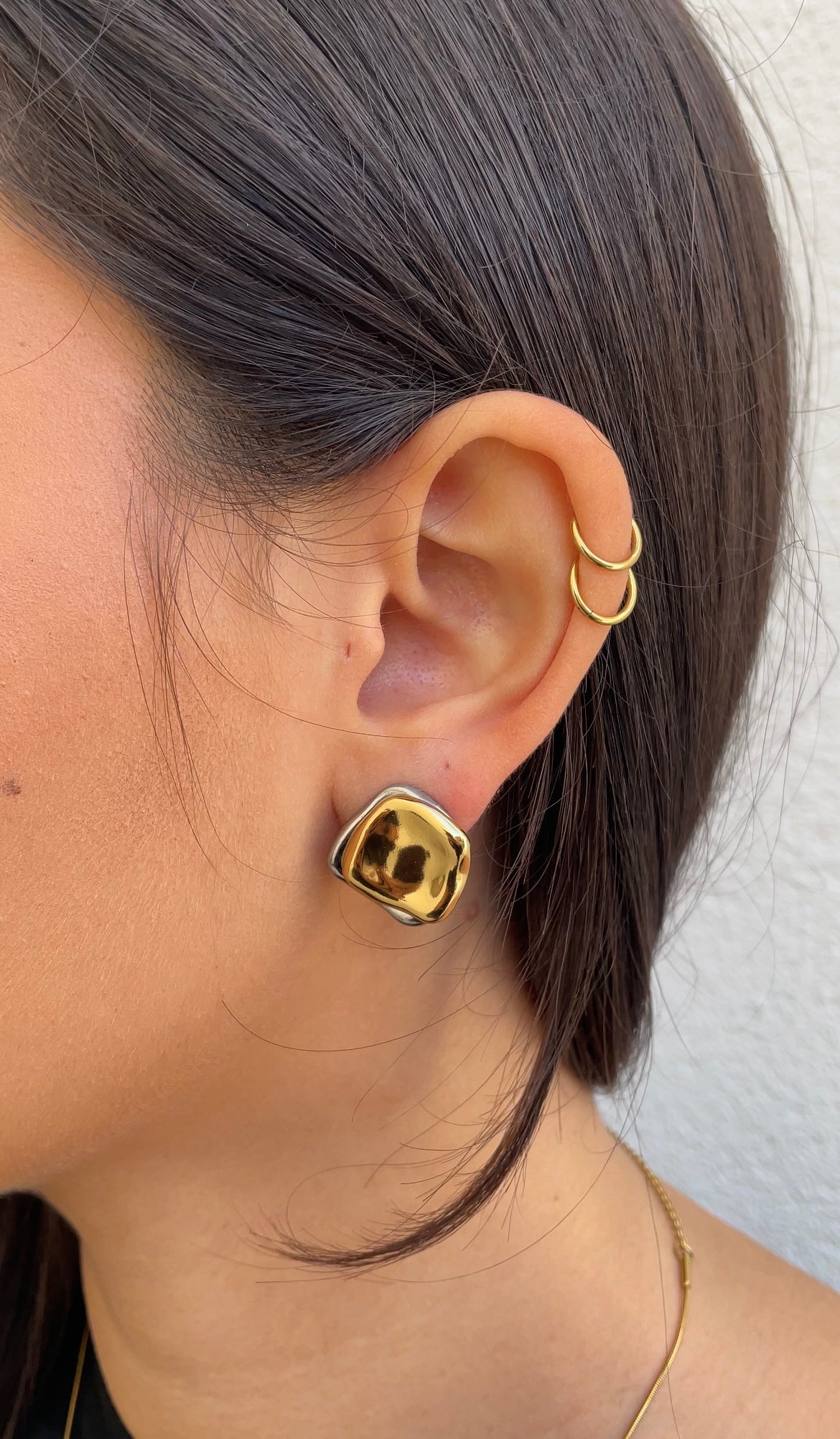 Double squared earrings